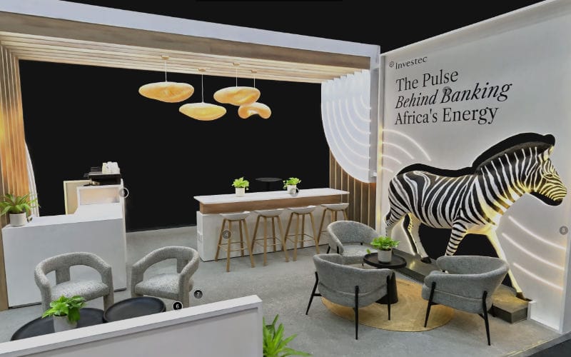Investec Exhibition stand 3D Splat for HOTT3D